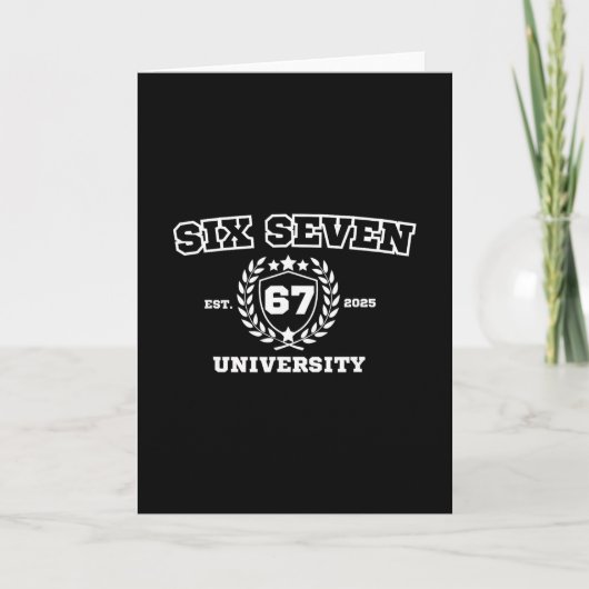 Carte Université Six Sept Six Sept Bruh 67 Mème (Devant)