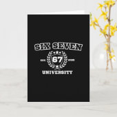 Carte Université Six Sept Six Sept Bruh 67 Mème (Fleur jaune)