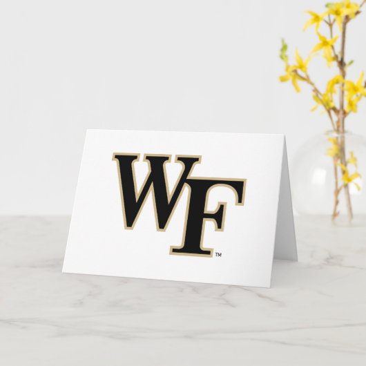 Carte Université Wake Forest | WF (Fleur jaune)