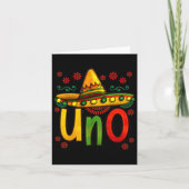 Carte Uno Mon Premier Anniversaire Mexicain Cinco De May (Devant)