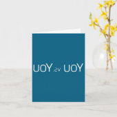 Carte Uoy Sv Uoy Motivational Quote  (Fleur jaune)