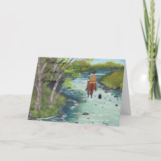 Carte Up the Creek ~ Australian Shepherd & Cowboy cadeau
