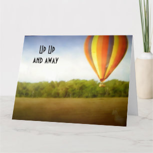 Carte UP UP AND AWAY=40th BIRTHDAY