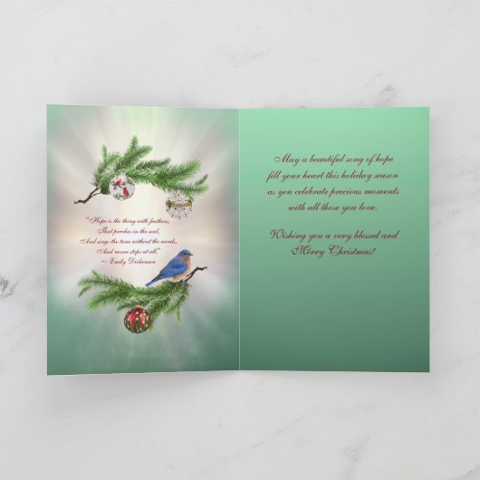 Carte Uplifting Christmas Card with Message of Hope (Intérieur)