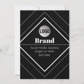 Carte Upload Your Logo & Customizable Text Design (Devant)