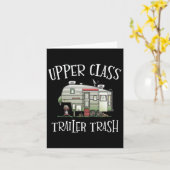 Carte Upper Cl Trailer Trash Funny Camper Camper Outdoo (Fleur jaune)