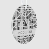 Carte urbaine moderne Gris Blanc Design architectu (devant)