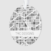 Carte urbaine moderne Gris Blanc Design architectu (devant)