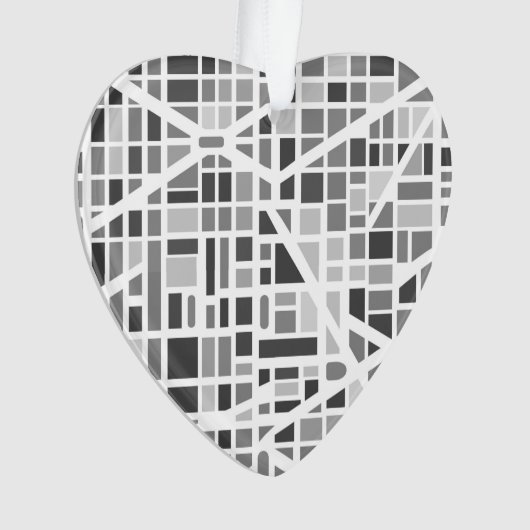 Carte Urbaine Moderne ZIP CODE Mon Coeur Vit Dans (devant)