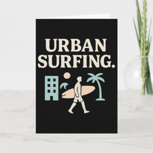 Carte Urn Surfing Rétro Art Blocs Mode Urbaine Graphisme
