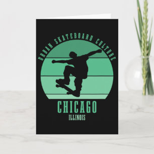 Carte Urne de skateboardeur de Chicago Illinois Skateboa