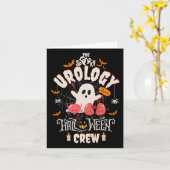 Carte Urologie éffrayante Halloween Crew Cute Ghost Nurs (Fleur jaune)