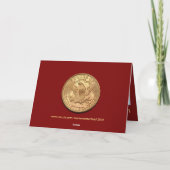Carte USA 1895 $5 Liberty Half Eagle Note Card (Dos)