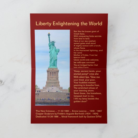 Carte USA 1895 $5 Liberty Half Eagle Note Card (Intérieur)