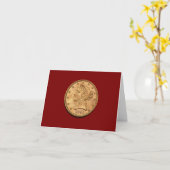 Carte USA 1895 $5 Liberty Half Eagle Note Card (Fleur jaune)