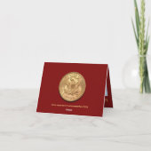 Carte USA 1895 $5 Liberty Half Eagle Note Card (Dos)