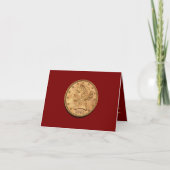 Carte USA 1895 $5 Liberty Half Eagle Note Card (Devant)