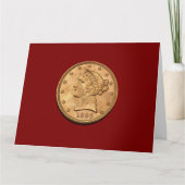 Carte USA 1895 $5 Liberty Half Eagle Note Card (Devant)