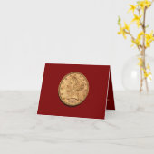 Carte USA 1895 $5 Liberty Half Eagle Note Card (Fleur jaune)