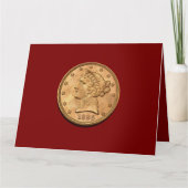 Carte USA 1895 $5 Liberty Half Eagle Note Card (Devant)