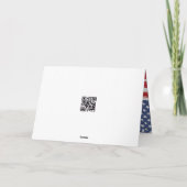 Carte USA Constitution With Flag for Birthday (Dos)