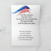 Carte USA Drapeau Dieu Béni Amérique Paroles Patriotique (Intérieur)