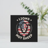 CARTE USA FLAG, LIONS NON SHEEP (Debout devant)