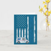 Carte Usa Flag Patriotic Stal Worker Mailman Mail Lady N (Fleur jaune)