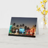 Carte USA, Florida, Miami Beach, Ocean Drive, Art Deco (Fleur jaune)