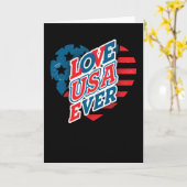 CARTE USA - LOVE USA EVER (Fleur jaune)