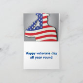 Carte USA militaire merci aux vétérans, jour des vétéran (Intérieur)