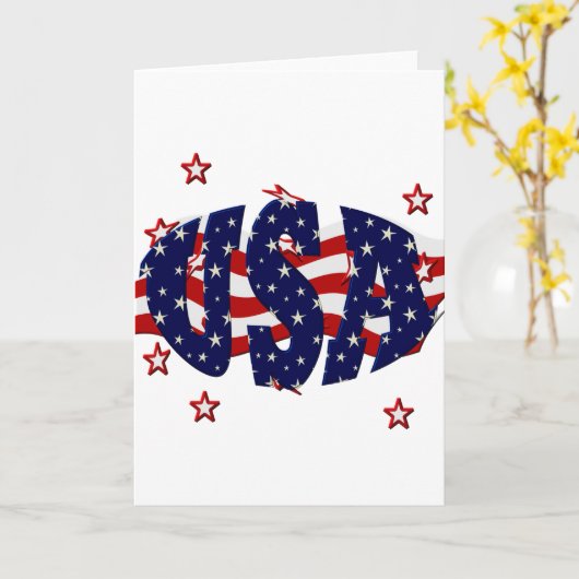 Carte USA-patriotique (Fleur jaune)
