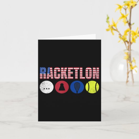 Carte Usa Racketlon - Tennis De Table Badminton Squash T (Fleur jaune)