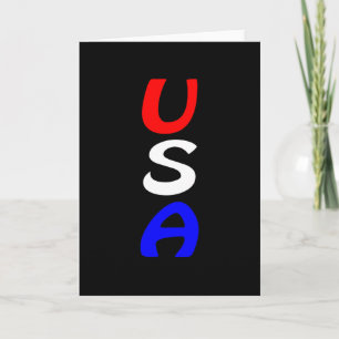 Carte USA Red, White and Blue Card
