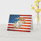 Carte USMC Eagle, Globe & Ancre (EGA) [3D] (Fleur jaune)