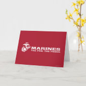 Carte USMC Les rares Logo Fiers - Blanc (Fleur jaune)