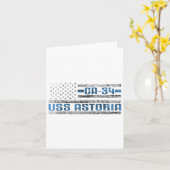 Carte Uss Astoria World War Cruiser Ca-34 Us Army (Fleur jaune)