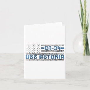Carte Uss Astoria World War Cruiser Ca-34 Us Army