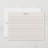 Carte Ustensiles de cuisine noir Monogramme Recette (Dos)