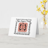 Carte Uterine Cancer Butterfly (Fleur jaune)
