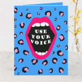 Carte Utiliser votre voix (Fleur jaune)