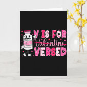 Carte V est pour infirmière expérimentée Saint-Valentin (Fleur jaune)