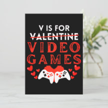 V Est Pour Jeux Vidéos Funny Valentines Joueur de 