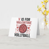 Carte V Est Pour Valentine Funny Volley Sport Amateurs (Fleur jaune)
