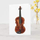 Carte V est pour Violon (Fleur jaune)