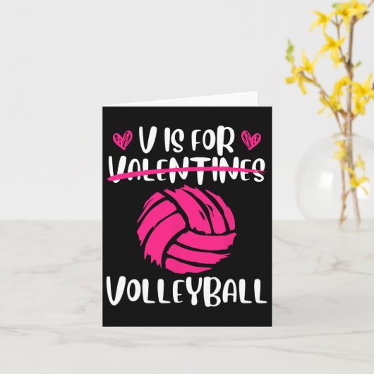 Carte V est pour Volleyball Saint Valentin Amour Saint V (Fleur jaune)