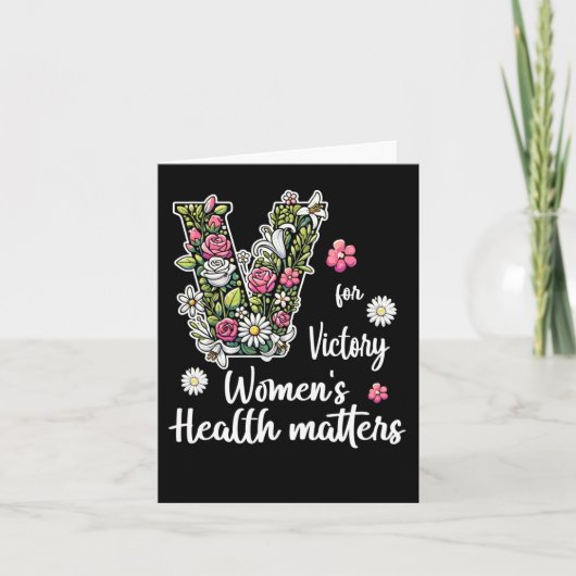 Carte V Pour Victoire ; Santé des femmes S (Devant)