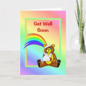 Carte Va Bien Bientôt Ours Blessé (Devant)