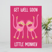 Carte Va Bien Bientôt Petit Singe (Debout devant)