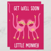 Carte Va Bien Bientôt Petit Singe (Devant / Derrière)